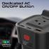 Promate 4-In-1 Multi-Port DC to AC Car Power Inverter with 150W AC Socket, Dual PD30W USB-C Ports, QC18W USB-A Ports, LED Power Indicators, Dedicated AC ON/OFF Button, Charge Protection - Black